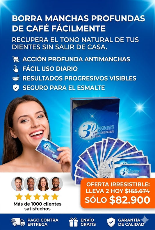 3D WHITE BLANQUEADOR DENTAL- 🚨 POCAS UNIDADES DISPONIBLES 🚨